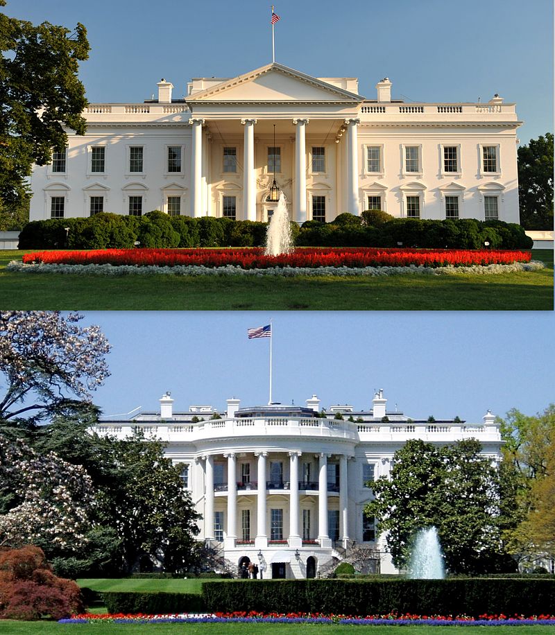White House North and South facades 